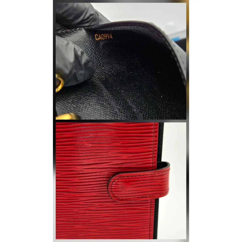 Louis Vuitton Agenda PM Red Epi Leather Small Ring Cover Planner CA0994